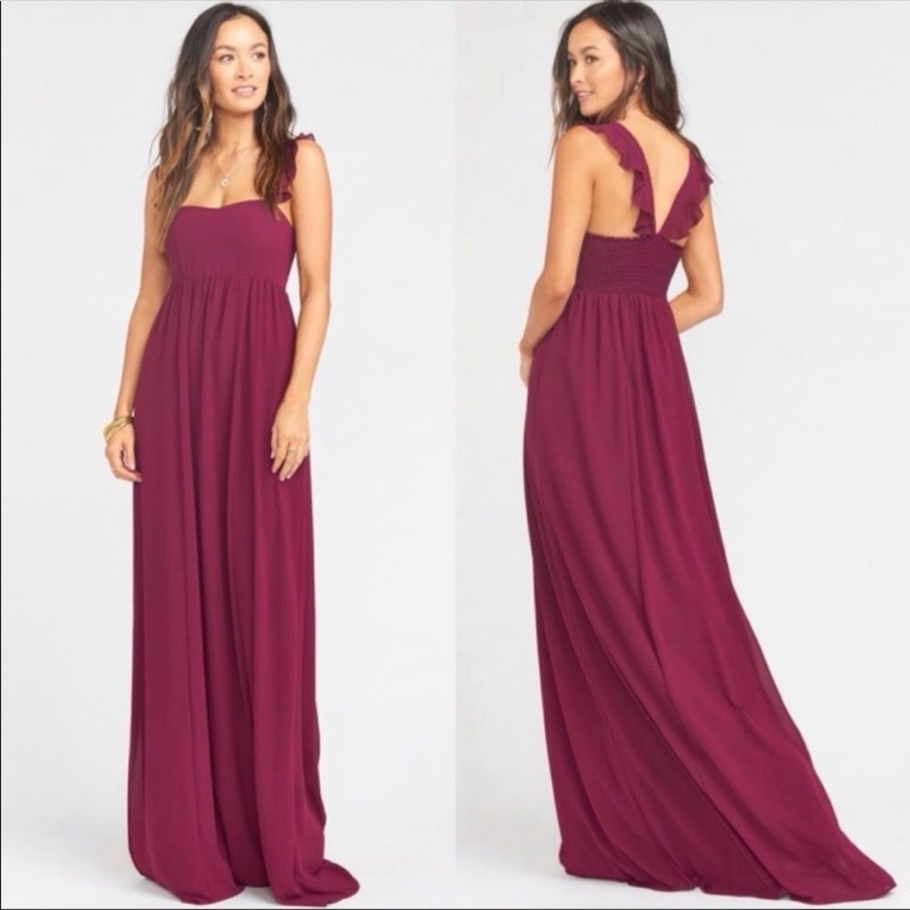 Show Me Your MuMu June Maxi Dress In Merlot Women’s Size Small